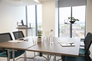 Table In Empty Office Meeting Room